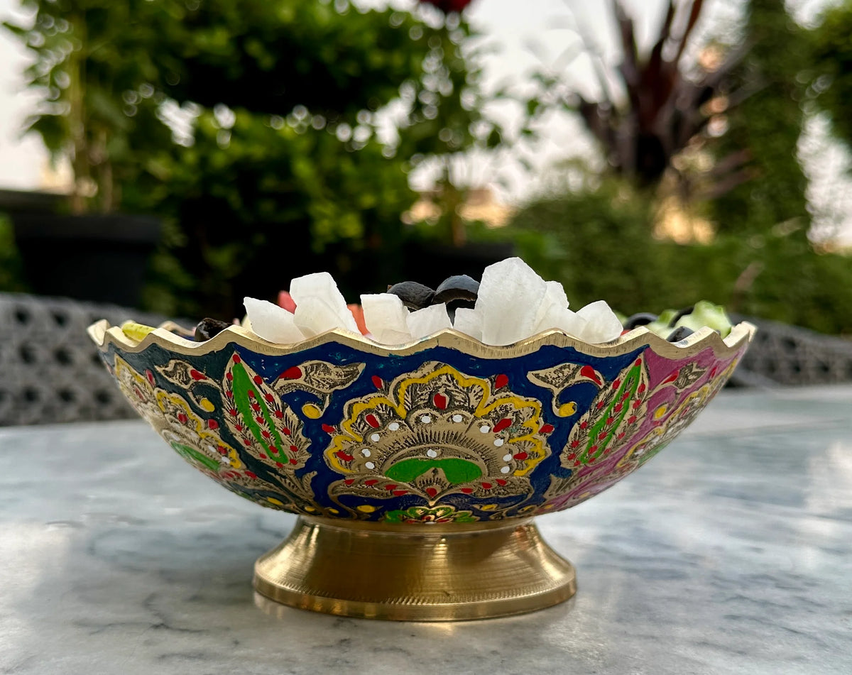 Brass Colorful Serving Bowls Needs Store