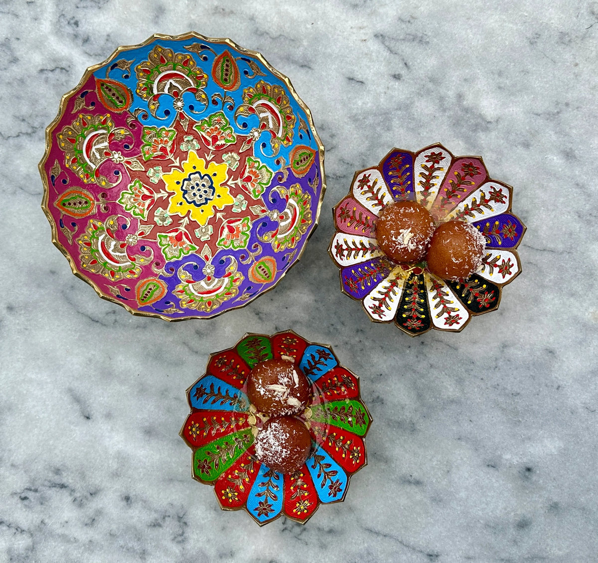 Brass Colorful Serving Bowls Needs Store