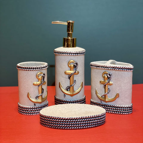 Creme&Gold Anchor Bathroom Set | Needs Store