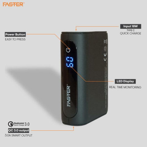 FASTER S10-PD Ultra Mini world Smallest Power Bank - Needs Store