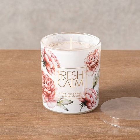 Fresh Calm Aroma Scented Candle - Fresh Rose - Home Fragrance - Needs Store