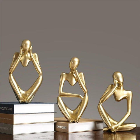 Golden Thinking Mannequins Set - Needs Store