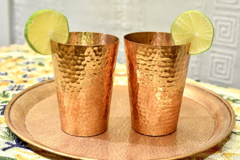 Hammered Copper Glass/Tumbler - Copper Glass Price in Pakistan - Capacity (450ml) - Needs Store