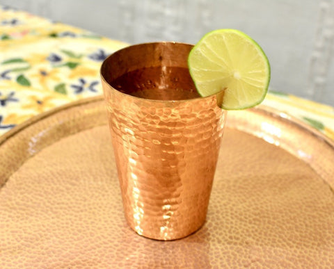 Hammered Copper Glass/Tumbler - Copper Glass in Pakistan - Capacity (450ml) - Needs Store