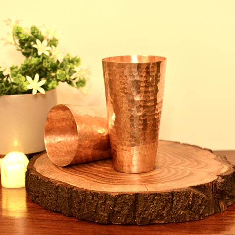 Hammered Copper Glass/Tumbler - Copper Glass Price in Pakistan - Capacity (450ml) - Needs Store
