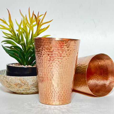 Hammered Copper Glass/Tumbler - Capacity (450ml) - Needs Store