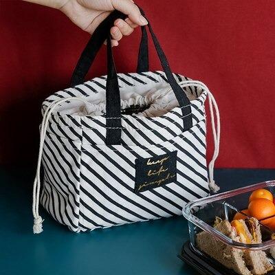 Insulated Canvas Picnic Bag | Lunch Box with Lined Reflector for Hot & Cold - Needs Store