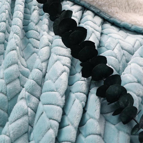 Sherpa Fleece Throw Blanket | Blanket - SEA BLUE - KING  - Needs Store