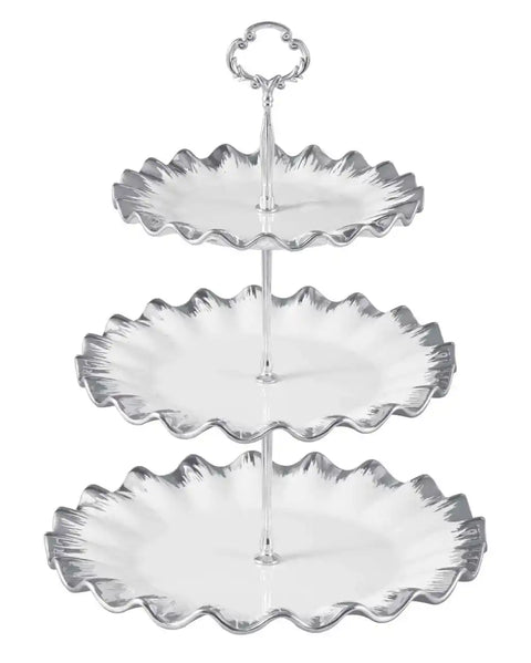 3 Layer Cake Stand with Metal Handles
