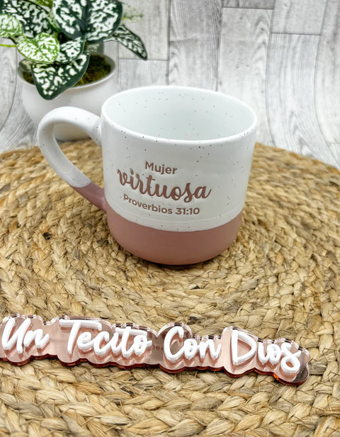 Spanish Style Proverbs 31:10 Virtuous Woman  Ceramic Mug