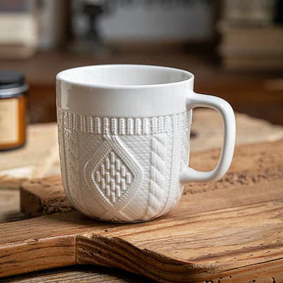 Knitting Style Ceramic Coffee Mug