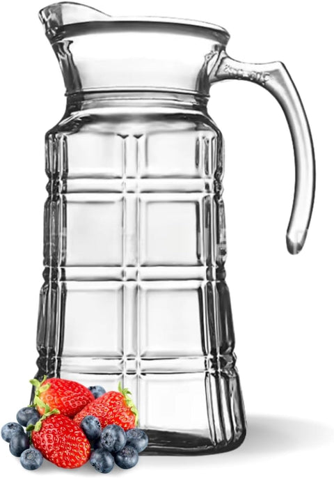 Water Glass Jug  With Lid and Handle