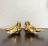 Gold Bird Resin Statue - Set of 2