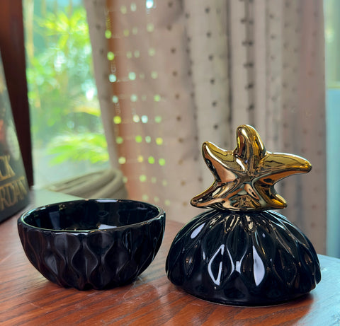 Candy Jar with Sea Shell Lid