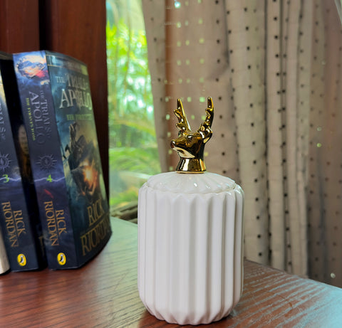 White Ceramic Candy Jar