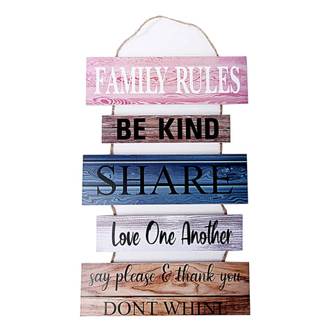 Family Rules Wall Quotation