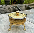 Engraved Brass Handi with Stand