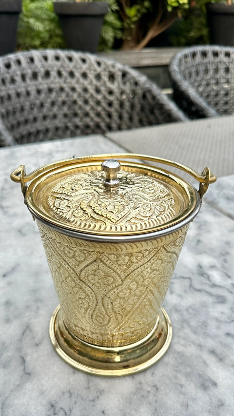 Engraved Brass Bucket