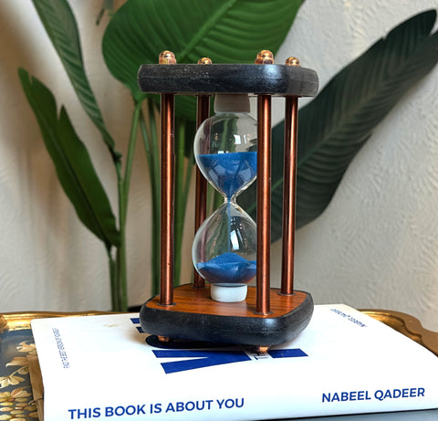Hourglass with Blue Sand