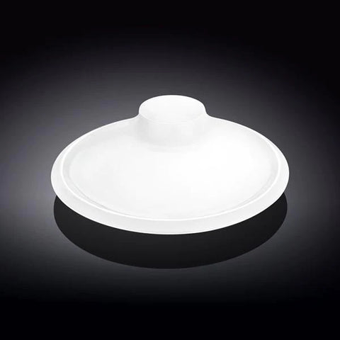 White Round Platter With Sauce Compartment