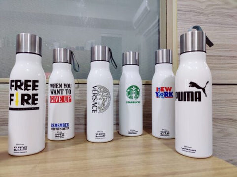 Active Sport Stainless Steel Water Bottle 550ml White