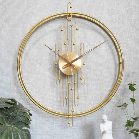 Modern Design Metallic Wall Clock