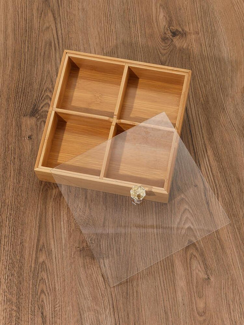 Bamboo Appetizer Serving Tray, Party Nut and Candy Platter