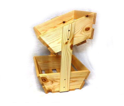 Stylish Two Tier Wooden Fruit & Vegetable Basket