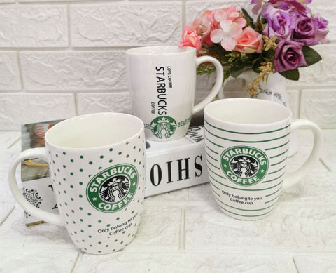 White & Green Starbucks Logo Coffee/Tea Mug