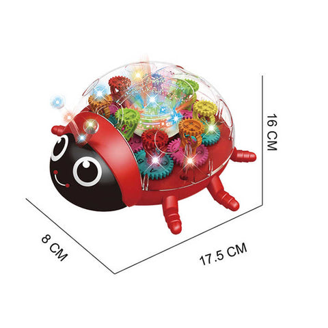 Rotating Gear Lady Bug With Lights and Music
