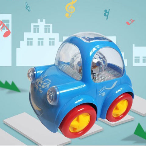 Bump and Go Funny Car with 3D Lights & Music for Kids