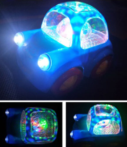Bump and Go Funny Car with 3D Lights & Music for Kids