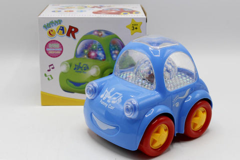 Bump and Go Funny Car with 3D Lights & Music for Kids