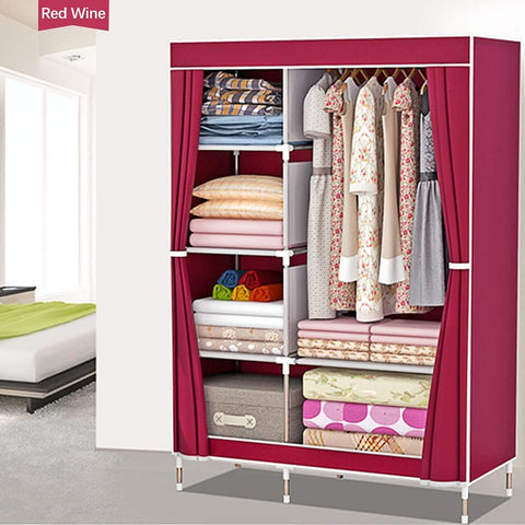 Wardrobe Storage Closet, Portable Clothes Standing Shelves Organizer