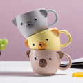 Creative cartoon bear color glazed couple ceramic mug