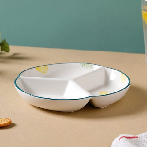 Ceramic Divided Dessert Snacks Plate