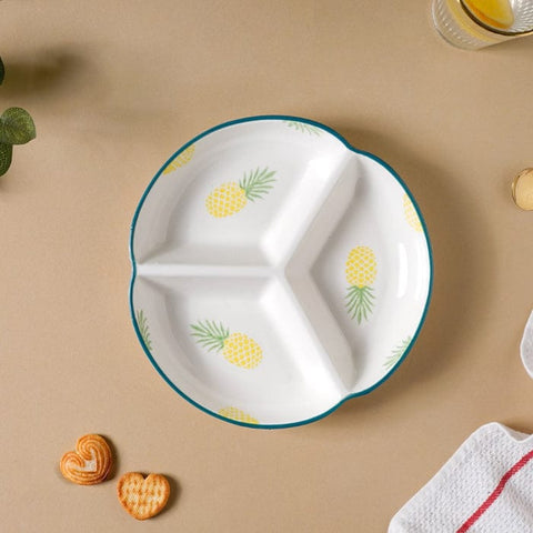 Ceramic Divided Dessert Snacks Plate