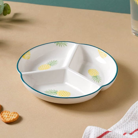 Ceramic Divided Dessert Snacks Plate