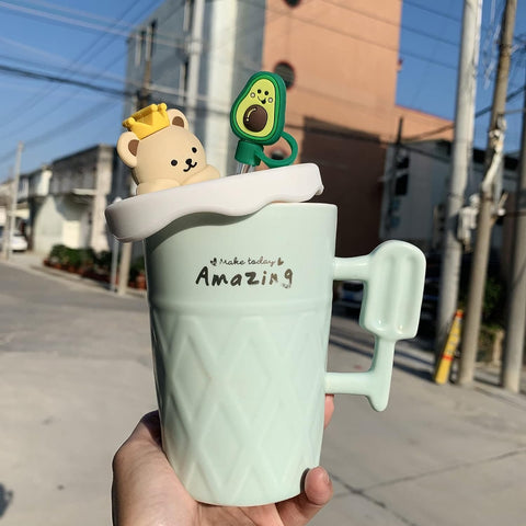 Bear Fruit Ceramic Coffee Cup