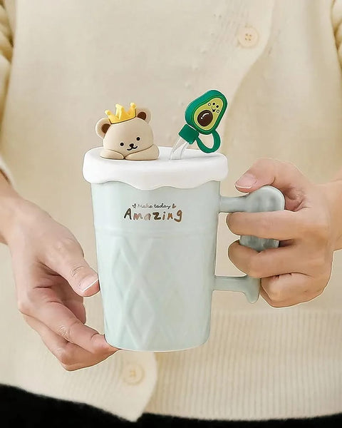 Bear Fruit Ceramic Coffee Cup