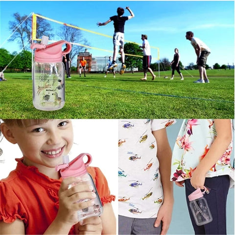 Cartoon Pattern Children Glass Water Bottle