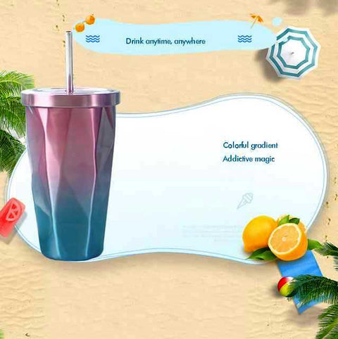 Gradient Color Double Wall Hot and Cold Drinking Cups