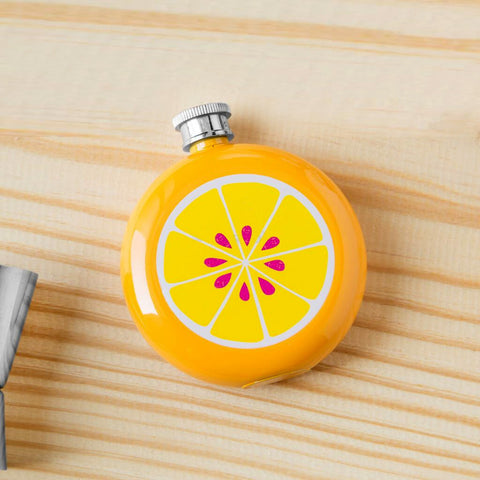 Stainless Steel Durable Fruity Hip Flask