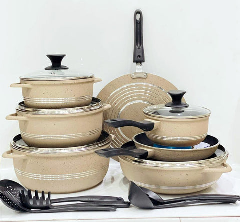 Dessini Series Non Stick Cookware Set 17 Pcs