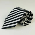 Black & White Striped Tie