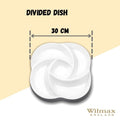 Porcelain Appetizer White Serving Divided Dish