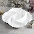Porcelain Appetizer White Serving Divided Dish