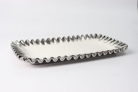 Rectangular Platter With Curved Edges