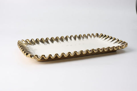 Rectangular Platter With Curved Edges