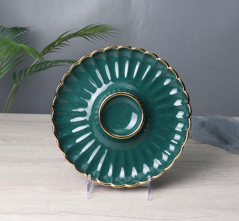 Flower Series Royal Ceramic Cake Plate